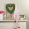 Northlight; 32" White & Pink Sitting Easter Bunny Gnome Figure; Category:Spring Tabletop Decor; Image:3